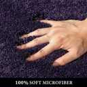 MIULEE Dark Purple Bathroom Rugs, Soft Small Absorbent Microfiber Bath Rugs Non Slip Quick Dry Fluffy Bath Mats for Bathroom Floor Tub Showers, Machine Washable, 16x24 Inch