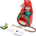 Oxy Acetylene Torch Kit,Portable Oxyacetylene Torch Kit Professional Welding Brazing Cutting Kit with Gas Tank and Pressure Gauge for Soldering Brazing Sparker Protection Glass
