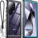 SPIDERCASE Upgraded for Samsung Galaxy S24 Ultra Case Waterproof,Built-in Screen & Camera Protection [12FT Military Shockproof] IP68 Underwater Cell Phone Case for Galaxy S24 Ultra,Blue