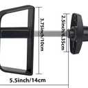 5-1/2" T-Handle Lock kit,EFFIBUILD Shed Door Latch with 4 Keys, 5-1/2" Stem Shed T-Handle Lock Kit for Sheds Doors, Playhouses, Chicken Coops,Camper, RV, Garage Door(Black).
