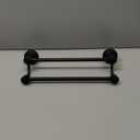 #304 Stainless Steel Double Towel Bar,Optional Different Length Installation (Matt Black - 15 inches, Double Towel bar)