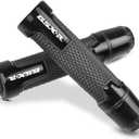 Universal 7/8'' 22mm Motorcycle Powersports Handlebar Grips for SUZIKI GSXR600 750 1000 125 250 300 (Black)