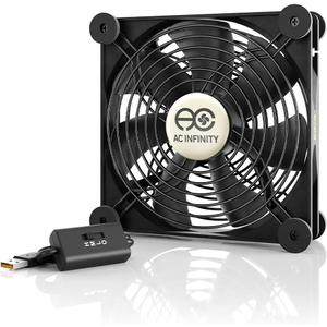 AC Infinity MULTIFAN S4, Quiet 140mm USB Fan, UL-Certified for Receiver DVR PlayStation Xbox Computer Cabinet Cooling