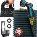 200 ft Garden Hose,2026 New Improved Lightweight All-Weather Water Hoses, Ultra Durable and Flexible Garden Hose with 10-Function Spray Nozzle, Leak-Free Connections Garden Hose for Yard, Lawn, Outdoor, Blue 