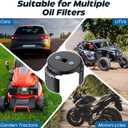 Meonum 3 Pcs Adjustable Oil Filter Removal Tool, Oil Filter Wrench Fit 2-1/2 to 3-1/8 Inch Filters, Include Gloves for Clean Hands, 3/8" Drive