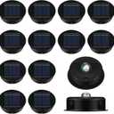 Jeyiour 12 Pack Solar Light Replacement Tops Replacement Solar Light Parts Waterproof LED Panel Lantern Lid Outdoor Top Kit for Hanging Lanterns Patio Decor(3.15 in)
