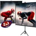 Elite Screens Tripod Lite Wall Series, 2in1 Portable Projector Screen Dual Tripod Stand/Wall Mount Indoor/Outdoor 50-INCH, 1:1 w/Carrying Bag, US Based Company T50SW, Black