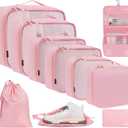 BAGAIL 6 Set/8 Set/10 Set Packing Cubes Various Sizes Packing Organizer for Travel Accessories Luggage Carry On Suitcase