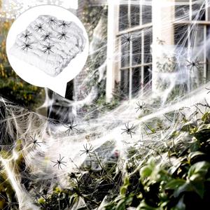 Halloween Spider Web Decorations Outdoor - Fake Cobweb Spiderweb Webbing