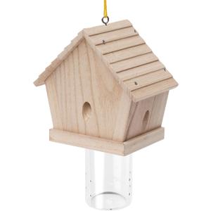 GRTRE 1 Pack Wood Carpenter Bee Trap for Outside - Best Bee Trap - Wood Boring Bee Trap- Nature Chalet Style Carpenter Bee Traps Outdoor Hanging - Insect Traps Removes Carpenter bee