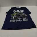 Dad of the Birthday Boy Monster Truck Birthday Novelty Gift T-Shirt, L, Navy Blue