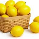 BigOtters Large Artificial Lemons, 3.7 x 2.5 Vivid Faux Lemons for Fake Fruit Bowls, Home Kitchen Decor, Party & Photography Props (12PCS)
