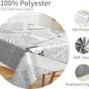 70x140inches Vintage Newspaper Tablecloth Black White Newspaper Printed Rectangular Table Cover Washable Wrinkle Free Polyester Fabric Table Cloth for Dining Room Kitchen Cafe Patio Home Decor