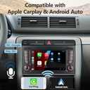 Car Stereo Compatible with Wireless Carplay/Android Auto for Audi A4 S4 RS4 2002-2008 SEAT EXEO with IPS Touch Screen/Bluetooth/Mirror Link/FM/AM/USB