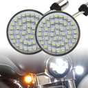 Eectra Glide LED turn signal Motorcycle Lights 2" 50mm Bullet Style LED Turn Signals Panel For Motorcycle Sportster Softail Touring 1157 Base Front LED Turn Signal Lights