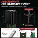 50 Pcs Black T Post Caps, Heavy Duty Vinyl T Post Safety Caps for Fence Post, T Post Protector Covers for Livestock & Farm, Fit Standard T Posts