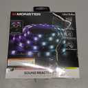 Monster 12ft Multi-Color Sound Reactive LED Light Strip, Customizable with Remote, Follows The Music, Desktop Monitor/HDTV Backlight, Xtreme Easy Installation