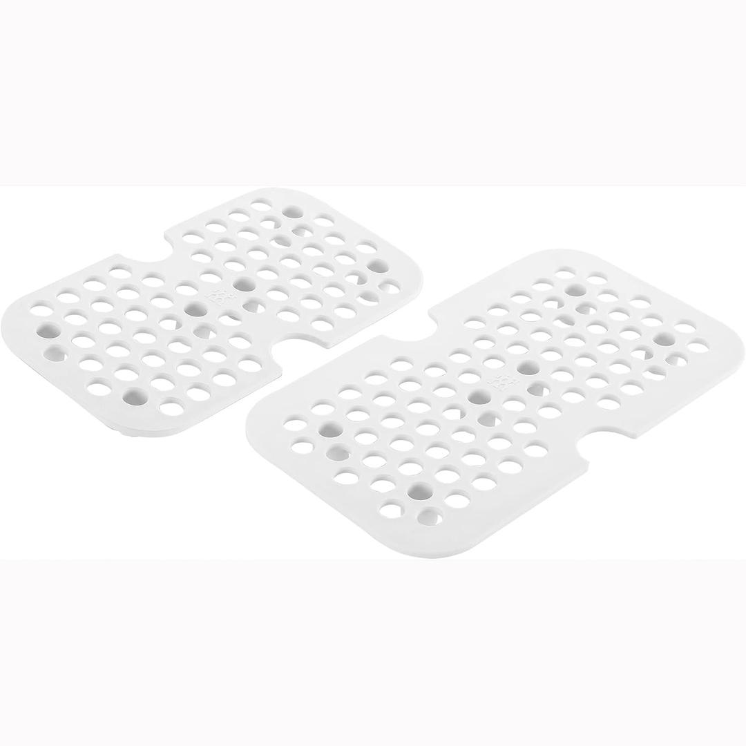 ZWILLING Fresh & Save 2-pc Drip Tray for Glass Storage Containers with Lids, Meal Prep Containers, Medium/Large, White