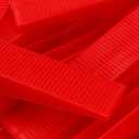 FUNSUEI 600 PCS Tile Leveling Wedges, Reusable Wedges, DIY Leveling System Wedges for Tile and Stone Installation, Fits 1/8, 1/16, 1/32 Inch Spacers, Red