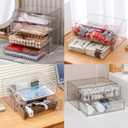 Stackable Storage Drawers, Plastic Storage Bins for Home Office, Bathroom, Kitchen, Pantry, Clear Desk Organizer for Accessories, Marker, Pencils, Books, Art Crafts, Makeup (6 Drawers)