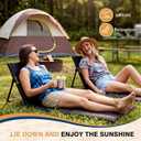 Vicenpal Foldable Beach Lounge Chairs Mats,Black,2 Pack | Low Beach Chair, Portable Lounger, Back Support, Carry Bags, Poolside, Sunbathing, Tanning, Camping, Picnic, Lawn, Backyard