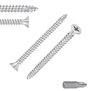Wood Screws #9 X 3 Flat Head Phillips Screws 300 Pcs Coarse Thread Self Tapping Screws, Bright Chrome