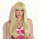 SUKRI Long Blonde Wig with Bangs Straight Blonde Wig for Women Natural Looking Hair Wigs 22 Inch Synthetic Wigs for Girls Daily Party Cosplay Wig