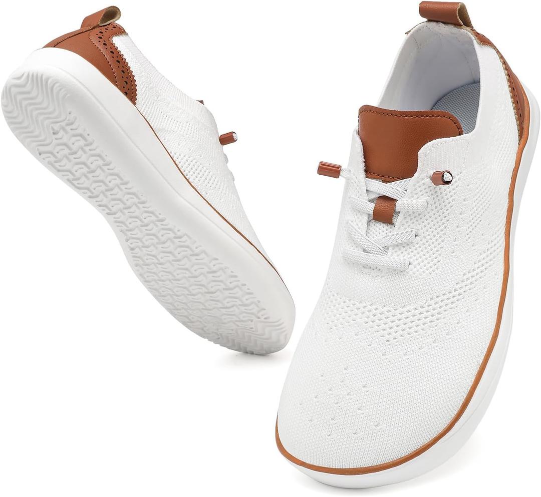 CFVKPT Mens Barefoot Dress Shoes Wide Toe Box Zero Drop Oxfords Shoes Business Casual Sneakers, Size 6.5-12