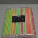 Juvale 100 Disposable Plastic Drinking Straw - Individually Wrapped Jumbo Smoothie Straws for Boba, Fruit, Milkshakes & Bubble Tea (4 Colors, 0.5-Inch Diameter, 10-Inch Length)