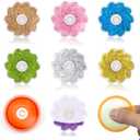 3 x Fidget Toys 9 Pack, Fluid Glitter Fidget Spinners for Kids Age 3+,Anxiety Relief Fidget Spinner,Party Favors Colorful Flower Shaped Sensory Toys for Kids with Autism