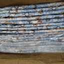 jinchan Hallway Runner Rug 3x10 - Vintage Kitchen Rug Washable Runner Floral Boho Floor Cover Lightweight Non Slip Thin Retro Distressed Carpet for Bathroom Laundry Room Bedroom Stairway Light Blue