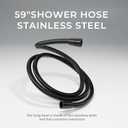 Wide Rain Shower Head With 5 Modes Handheld Showerheads, High Pressure Showerhead Combo with Extension Arm for Bathroom Accessories, Adjustable Shower Head with Anti-Clog Nozzles (Black)