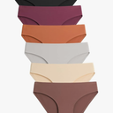 Caterlove Women's Seamless Underwear No Show Stretch Bikini Panties Silky Invisible Hipster 6 Pack
Size L