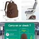 BAGSMART College Laptop Backpack, Travel Backpack for Women, Quilted Casual Daypack, Water-Resistant Bookbag for 15.6 Inch Laptop, Chocolate