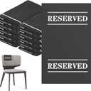 10 Pcs Reserved Chair Signs Cloth Church Placeholder Reserved Pew Signs Chair Reserved Seat Coverswith Printed Words For Weddings, Churches, Eceptions, Cinema,Celebrations, Parties and Events(Black)
