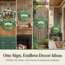 2 x St Patricks Day Door Decorations, Shamrock Wooden Sign for Saint Patrick's Day Decor, Shamrock Hanging Decoration for Front Door and Wall (Light yellow)