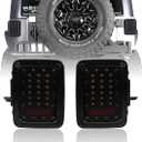 JK Wrangler Smoke Tail Lights Assembly w/Brake Light & Turn Signal Reverse Lamp for 2007-2018 Jeep Wrangler JK & Unlimited