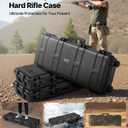 VEVOR Rifle Case, Rifle Hard Case with 4 Layers Fully-protective Foams, Lockable Hard Gun Case with Wheels, IP67 Waterproof & Crushproof, for Rifles or Shotguns