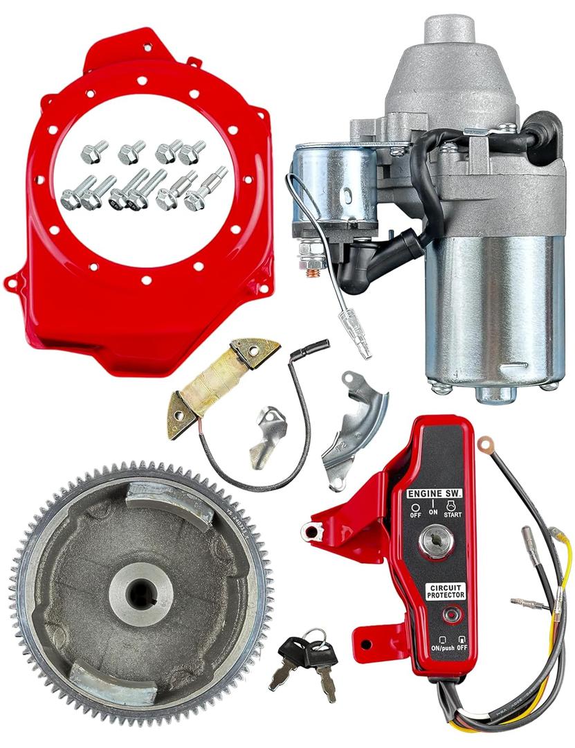 YAMAKATO Electric Start Kit for Honda Gx160 GX200 5.5HP 6.5HP Small Engines, 163cc-196cc Key Box Electrical Starter for Motor Upgrade