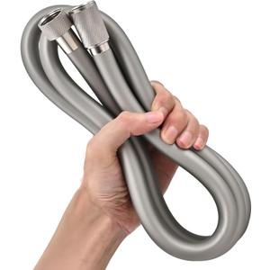 Silicone Shower Hose Extra Long,Explosion Proof Anti Winding Showerhead Hose,Used In Showerheads Spray Bidet Bathing Toilet Cleaning Flexible RV Shower Hoses Replacement (Brushed Nickel, 79 In)