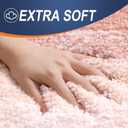 OLANLY Micorfiber Bathroom Rug Set 2 Piece, Soft Absorbent Bath Mats, Peach, 30" X 20" + 24" X 16"