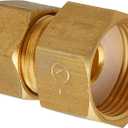 LASCO 17-6761 1/2-Inch Female Compression by 3/8-Inch Male Compression Brass Adapter, Copper