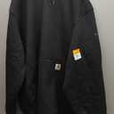 Carhartt Men's Loose Fit Midweight Logo Sleeve Graphic Sweatshirt (Large, Black)