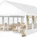 Party Tent 20x40Ft Outdoor Canopy Gazebo Heavy Duty Large Event Shelter Carport White for Wedding Parties BBQ