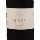 Sensy Premium Cotton Cord 3mm, 109 Yards - Macrame Rope, Yarn (Black)