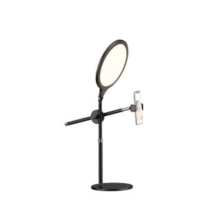 CAOGE10 Selfie Full Screen Fill Light LED Overhead Phone Mount with Adjustable Brightness/Color Temperature, 360° Rotation Phone Holder and Long Arm Bracket - Perfect for Filming and Video Conference