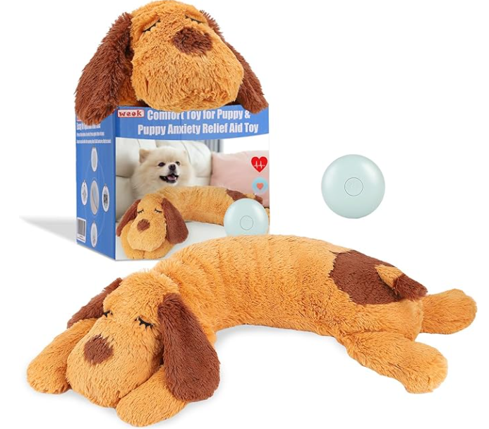 Heartbeat Puppy Toy, Comfort Cuddler Pillow, Dog Anxiety Relief Calming Aid,Heartbeat Stuffed Toy for Dogs,Puppy Heartbeat Toy Sleep Aid,Dog Heartbeat Toy for Pet 