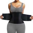 FeelinGirl Waist Trainer Belt Waist Cincher Trimmer Ab Belt Tummy Control Body Shaper with Triple Wrap Women and Men, Small