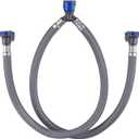 Quick Connect Faucet Hose Replacement, 16 Inch Hot & Cold Water Supply Lines for Widespread Faucet, Bathroom 3 Holes Faucet Water Mixer Line with Fast Lock