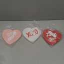 Valentines Day Table Decorations, 3 Pcs Valentine Day Decor, Wooden Conversation Hearts Decor for Home Office Desk Shelf Tiered Tray, Valentine Centerpiece Sign with Love You XOXO Be Mine